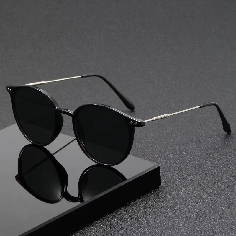 2PCS Women Cute Skinny Cat Eye Eyewear Men Vintage Narrow Cateye Sunglasses Fashionable Glasses